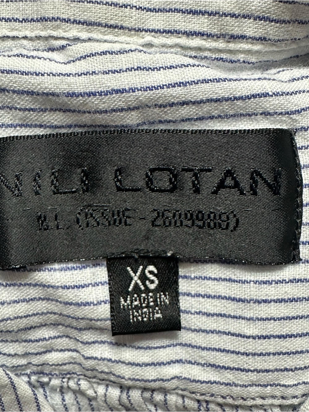 NILI LOTAN NORMANDY INDIGO STRIPE BLOUSE - INDIGO STRIPE XS 2689989 - Picture 13 of 14